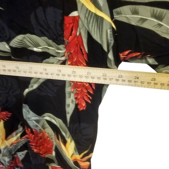 Puritan Hawaiian Shirt Men's Extra Large Black Red Button Down Short Sleeve - Picture 4 of 8
